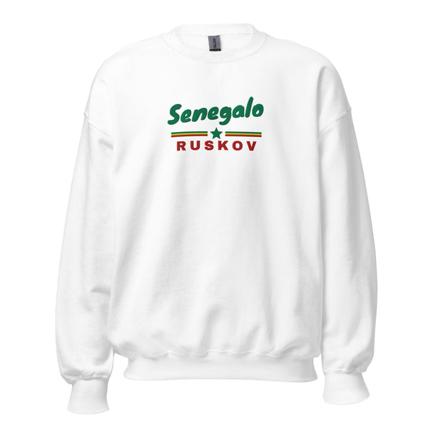 Sweat signature Sénégalo RUSKOV brodé blanc