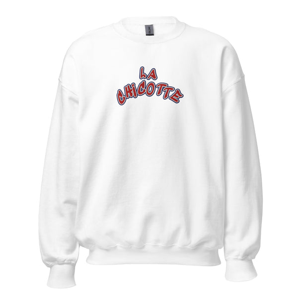 Sweat signature La Chicotte brodé blanc