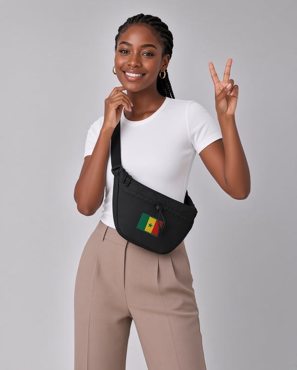 Borsa a tracolla quotidiana – Senegal ricamata