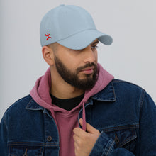 Casquette extensible unisex Berbère brodé bleu clair — vue avant droite