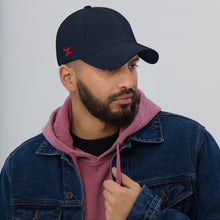 Casquette extensible unisex Berbère brodé bleu marine — vue avant droite