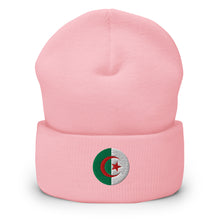 Premium Algeria Embroidered Beanie Unisex – Warm & Comfortable rose bébé — vue de face