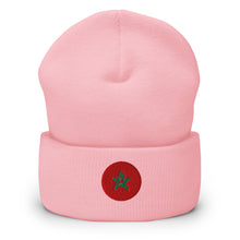 Unisex Premium Embroidered Morocco Beanie – Warm & Comfortable rose bébé — vue de face