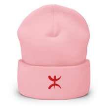 Bonnet Premium Berbère brodé Unisexe – Chaud & Confortable rose bébé — vue de face
