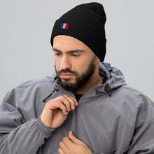 Bonnet Premium France brodé Unisexe – Chaud & Confortable noir — vue de face