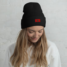 Bonnet Premium Maroc brodé Unisexe – Chaud & Confortable noir — vue de face