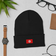 Bonnet Premium Tunisie brodé Unisexe – Chaud & Confortable noir — vue de face