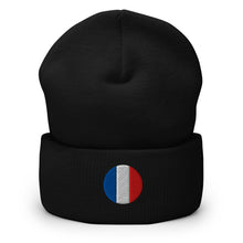 Unisex Premium Embroidered France Beanie – Warm & Comfortable noir — vue de face