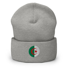 Premium Algeria Embroidered Beanie Unisex – Warm & Comfortable gris chiné — vue de face