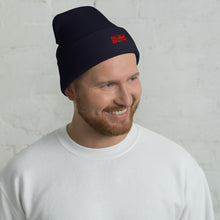 Bonnet Premium Maroc brodé Unisexe – Chaud & Confortable bleu marine — vue de face