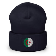 Premium Algeria Embroidered Beanie Unisex – Warm & Comfortable bleu marine — vue de face