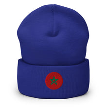 Unisex Premium Embroidered Morocco Beanie – Warm & Comfortable bleu royal — vue de face