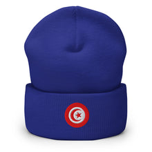 Unisex Embroidered Premium Tunisia Beanie – Warm & Comfortable bleu royal — vue de face