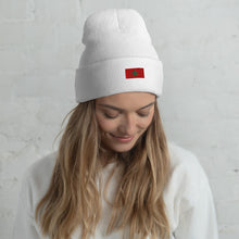 Bonnet Premium Maroc brodé Unisexe – Chaud & Confortable blanc — vue de face