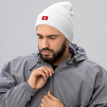 Bonnet Premium Tunisie brodé Unisexe – Chaud & Confortable blanc — vue de face