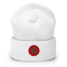 Unisex Premium Embroidered Morocco Beanie – Warm & Comfortable blanc — vue de face