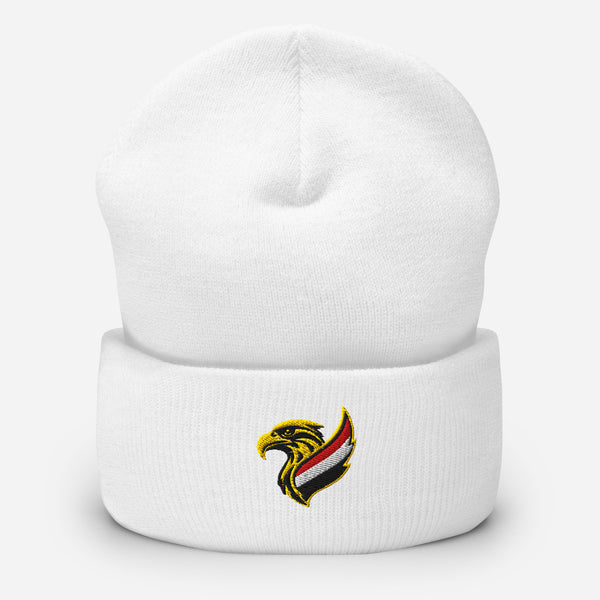 Bonnet signature Egypte aigle royal brodé blanc