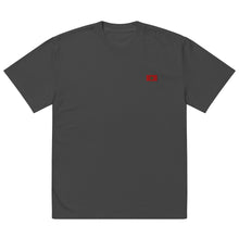 Oversized t-shirt premium Maroc brodé unisexe – Coton noir — vue de face