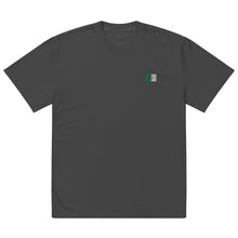 Oversized t-shirt premium Algérie brodé unisexe – Coton noir — vue de face
