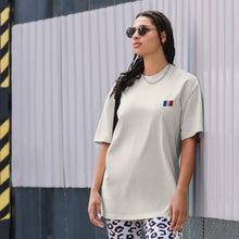 Oversized t-shirt premium France brodé unisexe – Coton — vue de face