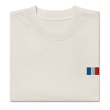 Oversized t-shirt premium France brodé unisexe – Coton — vue de face