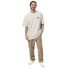 Oversized t-shirt premium France brodé unisexe – Coton — vue de face