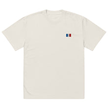 Oversized t-shirt premium France brodé unisexe – Coton — vue de face