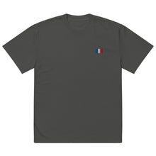Oversized t-shirt premium France brodé unisexe – Coton — vue de face