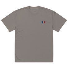 Oversized t-shirt premium France brodé unisexe – Coton — vue de face