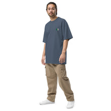 Oversized t-shirt premium Algérie brodé unisexe – Coton — vue avant gauche