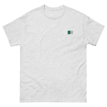 T-shirt classique unisexe drapeau brodé Algérie – Rectangulaire gris cendré — vue de face
