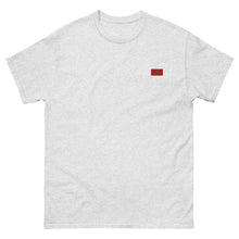 T-shirt classique unisexe drapeau brodé Maroc – Rectangulaire gris cendré — vue de face