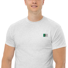 T-shirt classique unisexe drapeau brodé Algérie – Rectangulaire gris cendré
