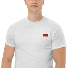 T-shirt classique unisexe drapeau brodé Maroc – Rectangulaire gris cendré