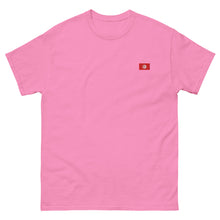T-shirt classique unisexe drapeau brodé Tunisie – Rectangulaire — vue de face