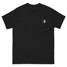 T-shirt classique unisexe drapeau brodé Algérie – Rond noir — vue de face