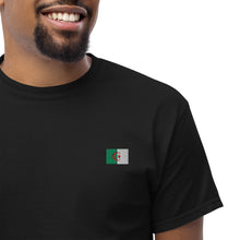 T-shirt classique unisexe drapeau brodé Algérie – Rectangulaire noir