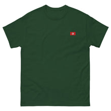 T-shirt classique unisexe drapeau brodé Tunisie – Rectangulaire — vue de face