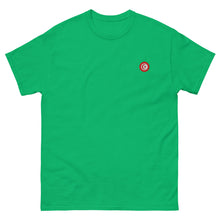 T-shirt classique unisexe drapeau brodé Tunisie – Rond vert irlandais — vue de face