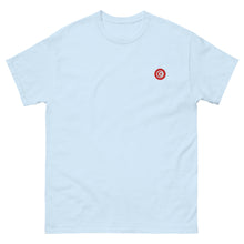 T-shirt classique unisexe drapeau brodé Tunisie – Rond bleu clair — vue de face