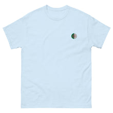 T-shirt classique unisexe drapeau brodé Algérie – Rond bleu clair — vue de face