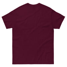 T-shirt classique unisexe drapeau brodé Algérie – Rectangulaire bordeaux — vue de dos