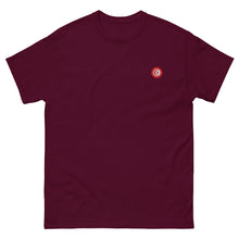 T-shirt classique unisexe drapeau brodé Tunisie – Rond bordeaux — vue de face