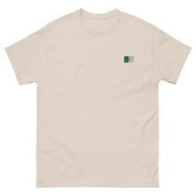 T-shirt classique unisexe drapeau brodé Algérie – Rectangulaire naturel — vue de face