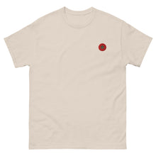 T-shirt classique unisexe drapeau brodé Maroc – Rond naturel — vue de face