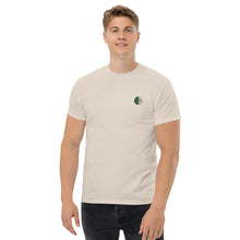 T-shirt classique unisexe drapeau brodé Algérie – Rond naturel — vue de face