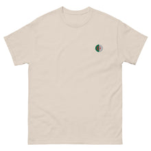 T-shirt classique unisexe drapeau brodé Algérie – Rond naturel — vue de face
