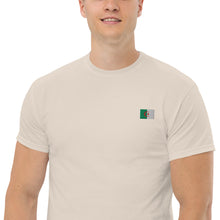 T-shirt classique unisexe drapeau brodé Algérie – Rectangulaire naturel