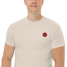 T-shirt classique unisexe drapeau brodé Maroc – Rond naturel