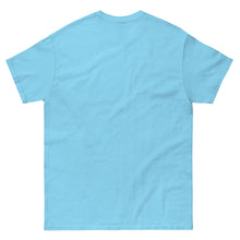 T-shirt classique unisexe drapeau brodé Algérie – Rectangulaire bleu ciel — vue de dos